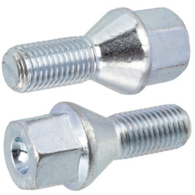 AERZETIX - C66676 - Lot de 2 boulons de roue M12x1.5 mm - pour clé: 17 mm - compatible avec 10 08 504, 47 09 077, 47 11 538 - mé