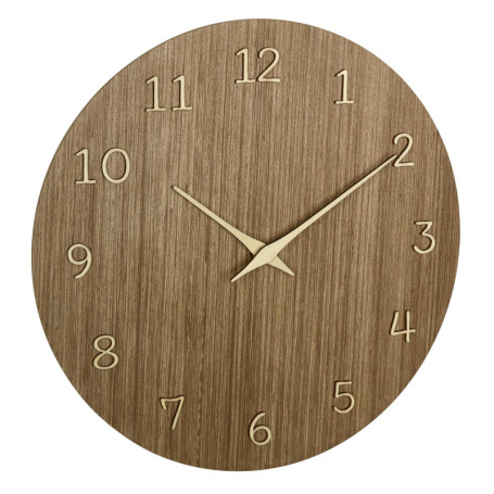 TFA Dostmann Horloge Murale en Bois analogique, 60.3072.23, Horloge à Quartz, Accessoire de décoration, Horloge Murale Moderne, 