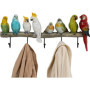 Kare Design Porte Manteau Murale Oiseaux Exotiques, Multicolore, Cintre Acier Laqué, Animal, 5 Patères, Vestiaire Entrée, Deco I