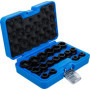 BGS 9286 | Jeu de douilles à choc, six pans, extra plates | 12,5 mm (1/2") | 8 - 24 mm | 17 pièces