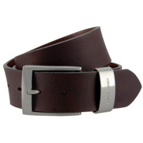 Pierre Cardin 70007 40 mm Wide Black or Brown Leather Belt, Größe/Size:105, Farbe/Color:marron