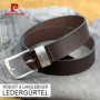 Pierre Cardin 70007 40 mm Wide Black or Brown Leather Belt, Größe/Size:105, Farbe/Color:marron