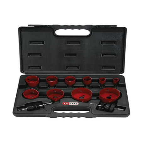 KS Tools - 129.5545 - Coffret de 10 Scies Cloches Ø19-67mm - Scie cloche idéale pour les métaux durs - Coffret embout visseuse 1