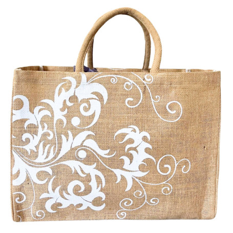 Domelo Grand sac à provisions en toile de jute - Sac de plage XXL - Sac de travail pour femme - Sac de plage pliable - Grand sac