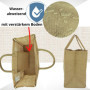 Domelo Grand sac à provisions en toile de jute - Sac de plage XXL - Sac de travail pour femme - Sac de plage pliable - Grand sac