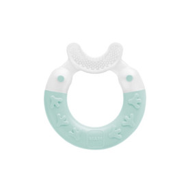 MAM Anneau de dentition pour bébé - Aide à apaiser les gencives - Avec poils extra doux - À partir de 3 mois - Turquoise