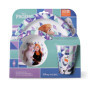 Frozen Set de petit-déjeuner 3 pièces en polypropylène avec assiette, bol et gobelet dans l'étui, violet