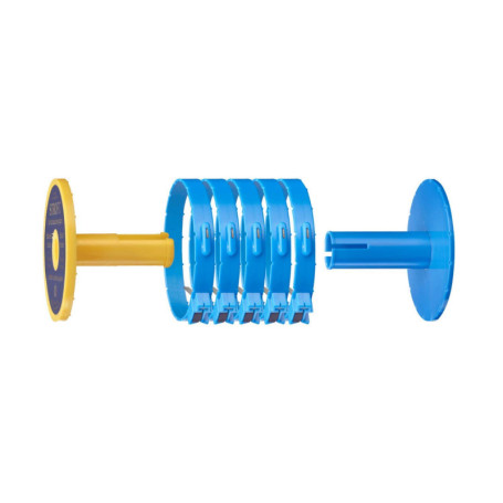 Stroft - Système de bobine de bas de ligne avec 5 anneaux de cutter, 5 anneaux de sécurité, porte-bobine et sangle courte + 25 é