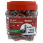 fischer - BigBox de 360 Chevilles Tous matériaux DuoPower 8x40 + 1 Crayon de Chantier Pica Dry Offert