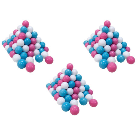 Knorrtoys 56741 Lot de 300 balles Rose/crème/Bleu Clair Ø 6 cm