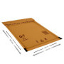 Lot de 100 enveloppes à bulles - Format A4 - Taille G/7 - G7 - Marron (250 mm x 350 mm) - Enveloppes rembourrées et autocollante