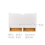 Relaxdays Support moniteur bambou, Rehausseur écran 2 tiroirs compartiments, Support HLP 14 x 60 x 30 cm, blanc/nature