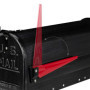 Relaxdays Boîte aux Lettres US, Vintage, Poste américaine, Compartiment à journaux, 25x19x52,5 cm, Drapeau Rouge, Noir
