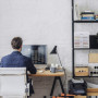 relaxdays Organiseur de Bureau, 5 tiroirs, inscriptible, Trier dossiers, Rangement en Acier 29 x 27,5 x 35,5 cm, Blanc