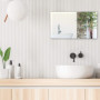 relaxdays Miroir sans Cadre, Glace Murale 40x60 cm, Format Portrait et Paysage, facettes pour Salle de Bain, Clair