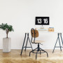 Relaxdays Support pour Moniteur en Bambou, Support écran Hauteur, HxLxP: 13x70x19 cm, tiroir & 7 Compartiments, Naturel