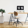 Relaxdays Support de Moniteur, Bambou, rehausseur écran Bureau, 7 Compartiments, Dessous PC, HLP 8,5x60x30 cm, Naturel
