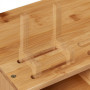Relaxdays Support d’écran PC en Bambou, 2 tiroirs, casier Rangement, rehausseur d’Ordinateur, HLP 13x54x23 cm, Naturel