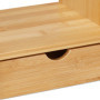 Relaxdays Support pour Moniteur en Bambou, rehausseur d’écran, Tablette PC, Espace Rangement, HLP 12x70x19 cm, Naturel