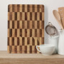 Relaxdays Planche à découper en Bois Massif, Acacia, ménage Vos Lames, avec récupérateur de jus, 40x30cm, Marron