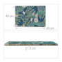 Relaxdays Paillasson Coco, Motif Hirondelles, Tapis de Porte résistant aux intempéries, 40 x 60 cm, Multicolore