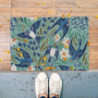 Relaxdays Paillasson Coco, Motif Hirondelles, Tapis de Porte résistant aux intempéries, 40 x 60 cm, Multicolore