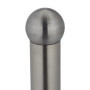 Relaxdays Support Non Fixe essuie-Tout, Acier Inoxydable, avec Barre d’arrêt, H x D : 35 x 15 cm, argenté