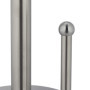 Relaxdays Support Non Fixe essuie-Tout, Acier Inoxydable, avec Barre d’arrêt, H x D : 35 x 15 cm, argenté