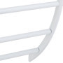Relaxdays Porte-Serviettes Mural, HxLxP: 44 x 56,5 x 23 cm, Tablette & 3 Barres, Support Serviettes Salle de Bain, Blanc