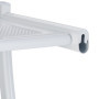Relaxdays Porte-Serviettes Mural, HxLxP: 44 x 56,5 x 23 cm, Tablette & 3 Barres, Support Serviettes Salle de Bain, Blanc