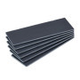 Relaxdays Plat de service, lot 6, pour servir votre fromage et desserts, à personnaliser, 30x10 cm, anthracite