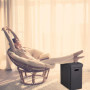 Relaxdays Tabouret de Rangement, rembourré, Pouf Pliable, Salon, entrée, HxLxP : 49 x 48,5 x 27 cm, Noir