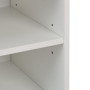 Relaxdays Caisson de Bureau, 4 Compartiments Ouverts, roulettes, H x L x P : 49 x 40 x 30 cm, Blanc