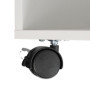 Relaxdays Caisson de Bureau, 4 Compartiments Ouverts, roulettes, H x L x P : 49 x 40 x 30 cm, Blanc