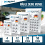 DIYexpert® 4 x ventouses Ø 30 mm avec filetage M4x10mm avec écrous moletés transparent - Fabriqué en Allemagne