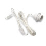 Douille de lampe E27 avec interrupteur et câble d'alimentation 3,5 m - Transparent