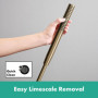 hansgrohe 24126140 Pulsify S Stabhandbrause 100 1jet EcoSmart+ Douchette à Main, Bronze brossé