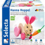 Selecta 62023 Lapin Hannah Hoppel, jouet à tirer, à roulettes, en bois, 13 cm