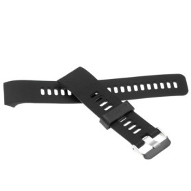 vhbw bracelet compatible avec Garmin Forerunner 35, 30 montre connectée - 13,5 + 9,4 cm silicone, Noir