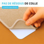 WIETRE Lot de 4 patins antidérapants pour tapis - Antidérapants, lavables, réutilisables - Sans résidus - Découpables - Tapis an