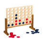 Idena 40378 - Jeu en Bois 4 en Une Ligne XXL, 21 pions Bleus et 21 pions Rouges, Dimensions 45 x 56 x 17 cm, pour Adultes et Enf