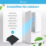 DL-pro Filtre à charbon actif 48 x 44 mm pour Liebherr 9096989 9882429 9882460 Fresh Air Filtre à charbon de rechange pour réfri