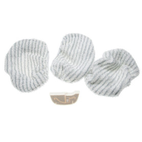 vhbw Set de rechange 4 pièces compatible avec Rowenta Steam Power RY6555WH / 4Q0 nettoyeur vapeur - Filtre anti-calcaire + linge