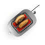 GOURMETmaxx Grille-pain à fente courte pour 2 tranches - Grille-pain noir avec 6 degrés de brunissage et compte à rebours Ready-