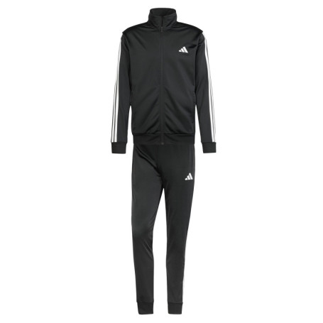 adidas Homme SPORTSWEAR BASIC 3 STRIPES TRICOT TRACKSUIT, Black, M