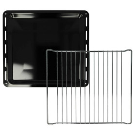 vhbw 2x 1x plaque de four, 1x grille (kit de 2 pièces) compatible avec Progress PBN1110X, 9497129****, 9497221****, PBK3360X fou