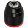 vhbw Mandrin à serrage rapide compatible avec Metabo PowerMaxx SB Basic, SB 18 LT BL pour perceuse sans fil noir/rouge
