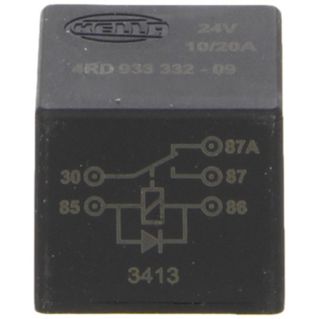 HELLA Relais, courant de travail - 24V - 5pôle - Relais inverseurs - avec diode de suppression - 4RD 933 332-091