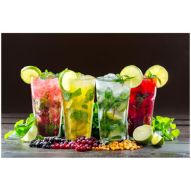 Topkapi 250.996 Longdrink Lot de 6 verres à cocktail Miami Vice blanc/transparent XL (36 cl) pour cocktail, long drink, mojito, 