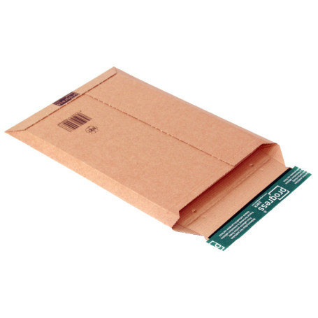 progressPACK PP W01.04 Premium Lot de 25 emballages d'expédition pour classeurs en carton ondulé Marron DIN A4+ 235 x 337 x à 35
